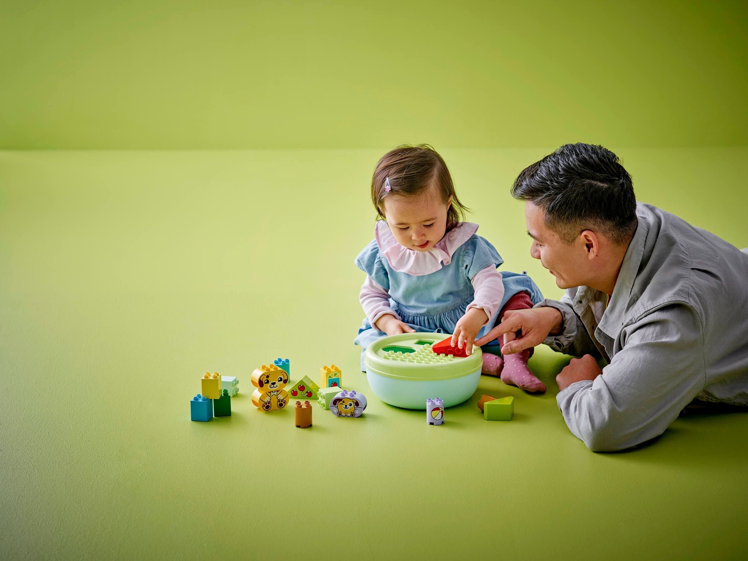 大磚 幼兒積木 得寶 學齡前 大顆粒 動物 小狗