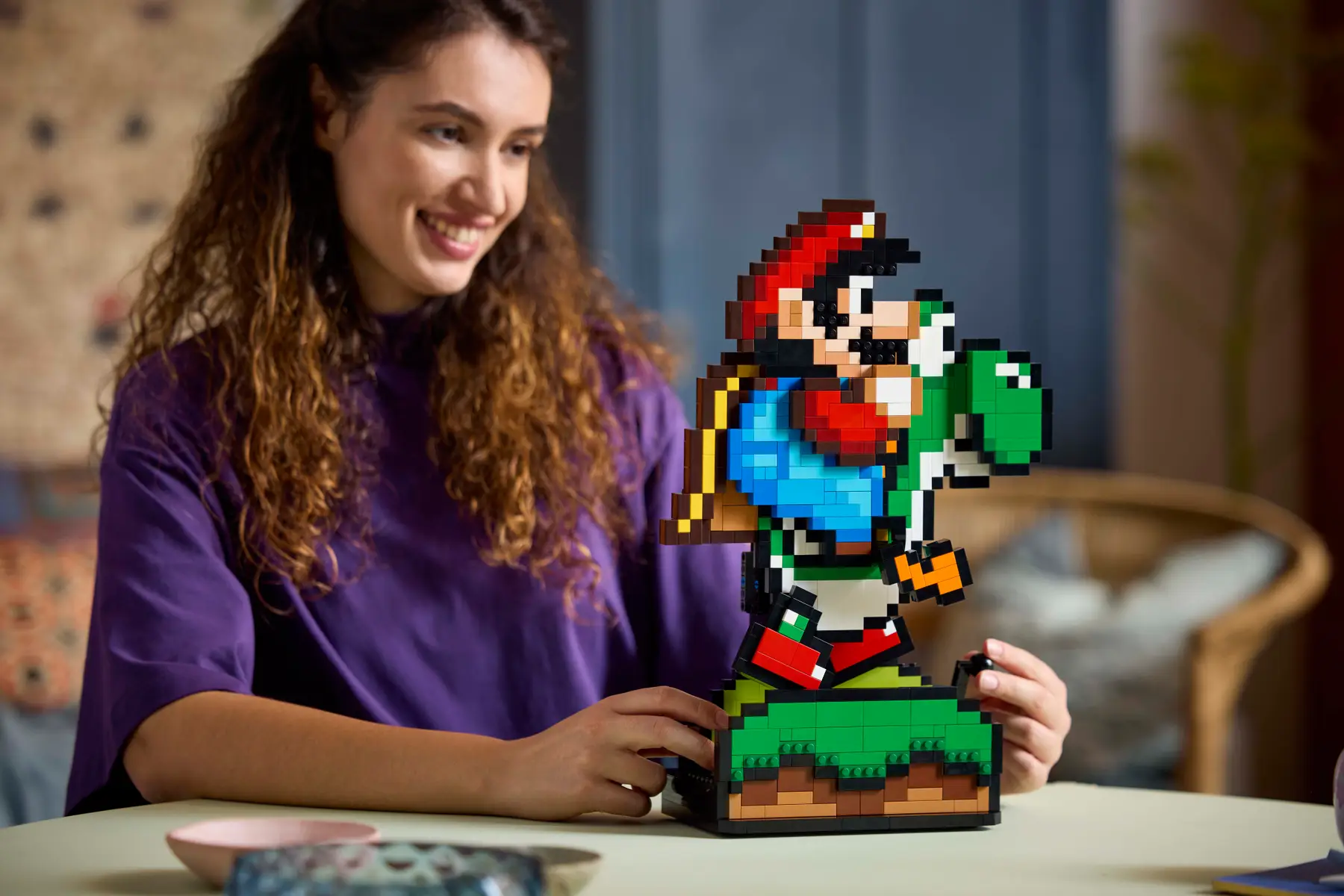 超級瑪利歐 耀西 電玩 聯名 可動 居家擺飾 任天堂 Super Mario World™: Mario & Yoshi